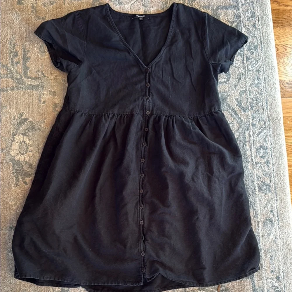 Madewell Black Button-Down Dress - Picture 4 of 4
